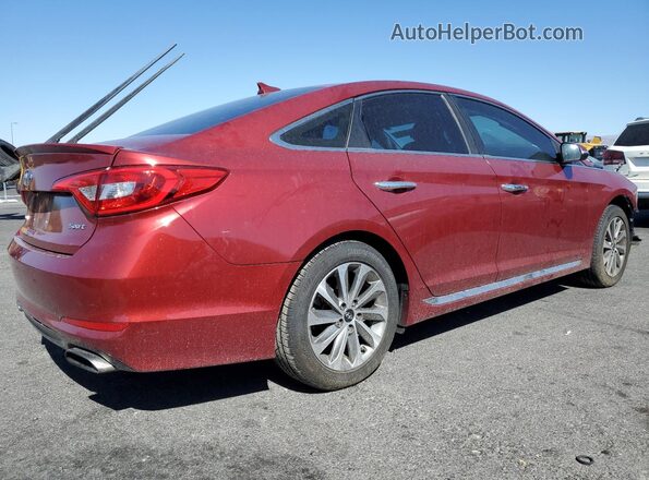 5NPE34AF2GH273591 2016 HYUNDAI SONATA Red Задня права чверть