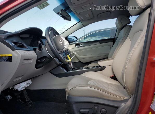 5NPE34AF2GH273591 2016 HYUNDAI SONATA Red Вид салону спереду