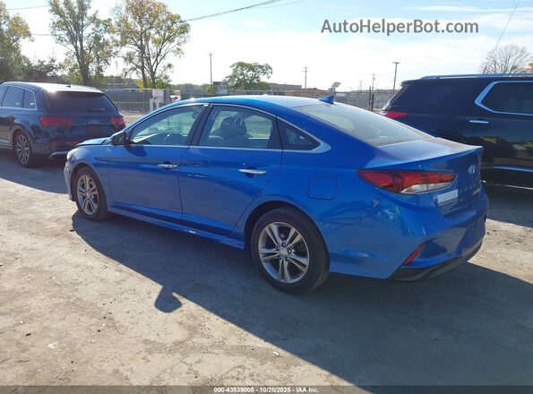5NPE34AF6KH784665 2019 HYUNDAI SONATA Blue Հետևի ձախ