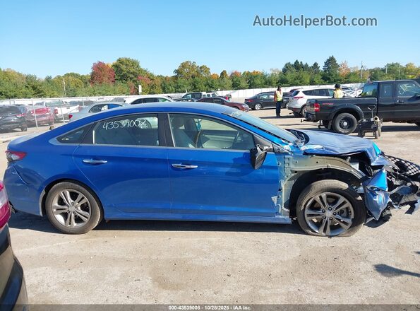 5NPE34AF6KH784665 2019 HYUNDAI SONATA Blue Սալոնի հետևի տեսք