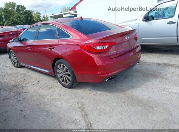 5NPE34AF7GH378921 2016 HYUNDAI SONATA Красный Задняя левая четверть