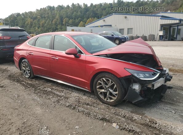 5NPEF4JA3LH017546 2020 HYUNDAI SONATA Red Przód prawy