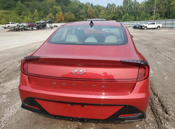 5NPEF4JA3LH017546 2020 HYUNDAI SONATA Red Widok z tyłu