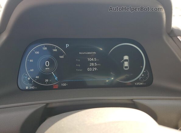 5NPEH4J22LH034776 2020 HYUNDAI SONATA White Widok zestawu wskaźników