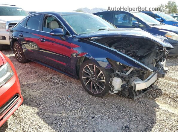 5NPEH4J26LH035252 2020 HYUNDAI SONATA Blue Front right