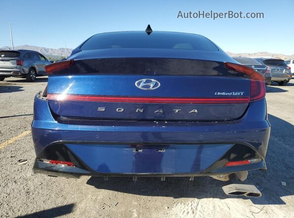 5NPEH4J26LH035252 2020 HYUNDAI SONATA Blue Rear view