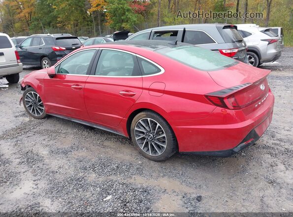 5NPEH4J27LH004849 2020 HYUNDAI SONATA Красный Задняя левая четверть
