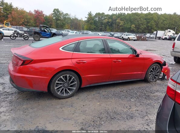 5NPEH4J27LH004849 2020 HYUNDAI SONATA Красный Вид задней части салона