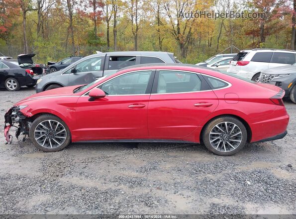 5NPEH4J27LH004849 2020 HYUNDAI SONATA Красный Панорамный вид салона 360°