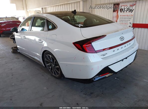 5NPEH4J27LH059057 2020 HYUNDAI SONATA White Trasero izquierdo
