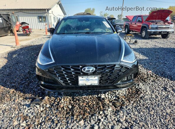 5NPEH4J2XLH024058 2020 HYUNDAI SONATA Black წინა ხედი