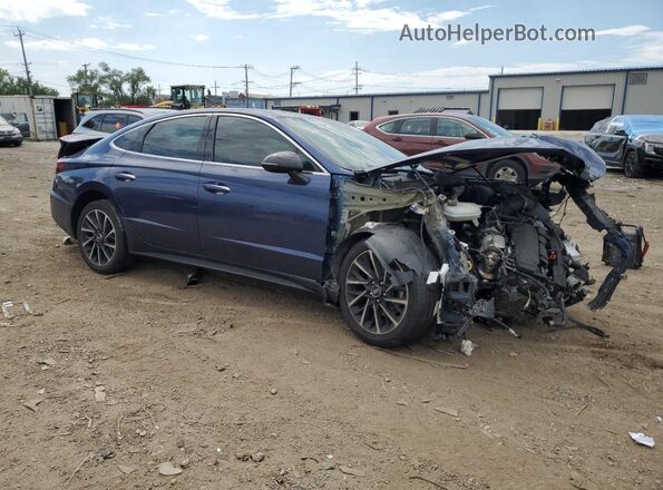 5NPEJ4J26LH017421 2020 HYUNDAI SONATA Blue წინა მარჯვენა