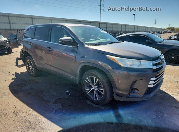 5TDBGRFH1JS038776 2018 TOYOTA HIGHLANDER HYBRID Gray Przód prawy