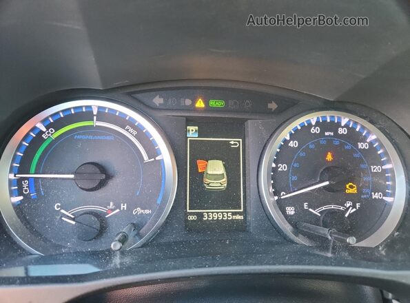5TDBGRFH2JS041718 2018 TOYOTA HIGHLANDER HYBRID Black ხელსაწყოთა პანელის ხედი