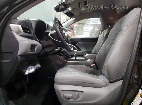 5TDBZRBH8MS143576 2021 TOYOTA HIGHLANDER Black Widok wnętrza z przodu