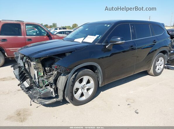 5TDCZRAH0MS072735 2021 TOYOTA HIGHLANDER Black წინა მარცხენა ხედი სამი მეოთხედიდან