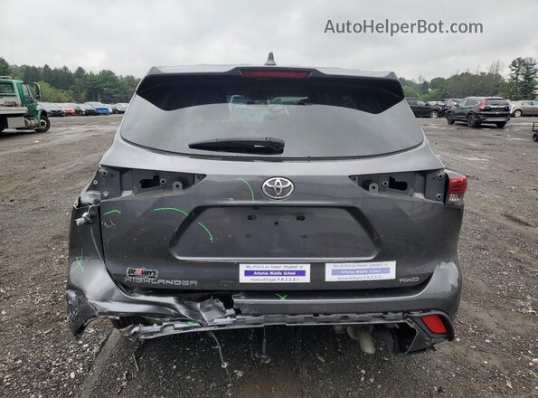 5TDCZRBH6LS516892 2020 TOYOTA HIGHLANDER Gray უკანა ხედი