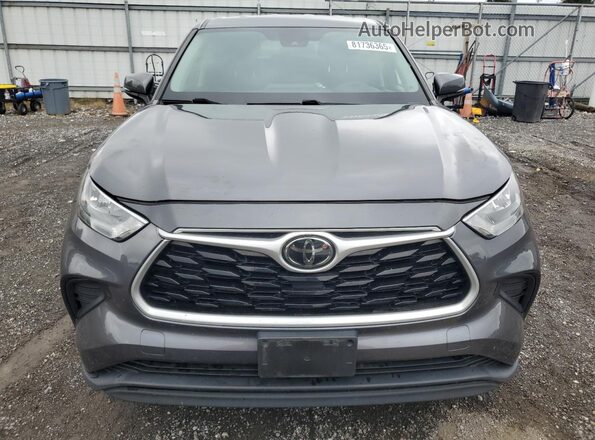 5TDCZRBH6LS516892 2020 TOYOTA HIGHLANDER Gray წინა ხედი