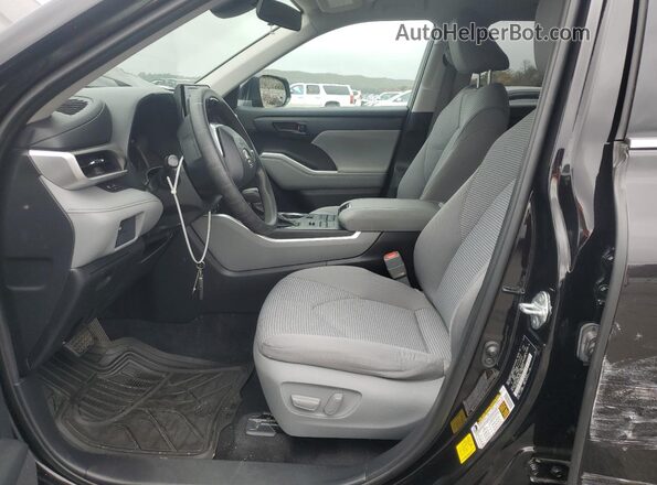 5TDCZRBH6MS135089 2021 TOYOTA HIGHLANDER Black Widok wnętrza z przodu