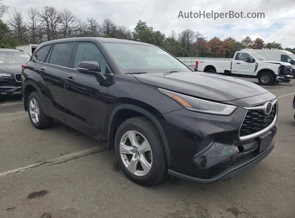 5TDCZRBH6MS135089 2021 TOYOTA HIGHLANDER Black Przód prawy