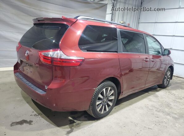 5TDDZ3DCXLS241658 2020 TOYOTA LE Темно-бордовый Задняя правая четверть