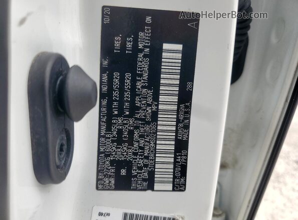 5TDEBRCH9MS021065 2021 TOYOTA HIGHLANDER HYBRID White 