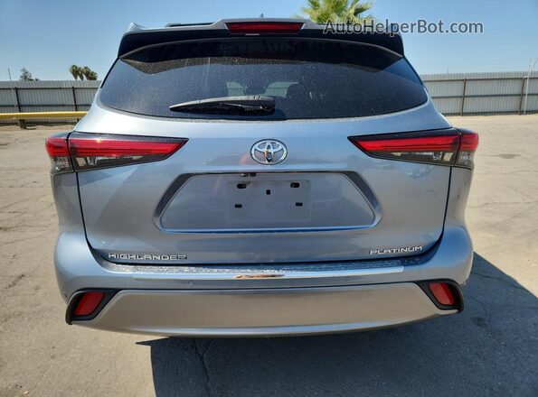 5TDFZRAHXMS073470 2021 TOYOTA HIGHLANDER Blue Հետևի տեսք