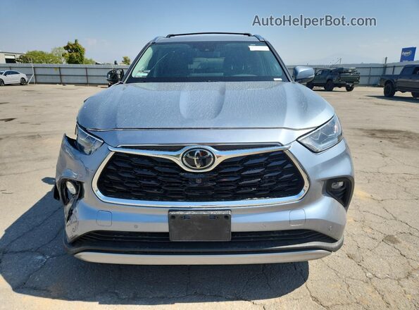 5TDFZRAHXMS073470 2021 TOYOTA HIGHLANDER Blue Դիմացի տեսք