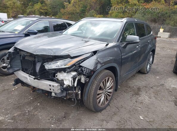 5TDFZRBH6LS025137 2020 TOYOTA HIGHLANDER Gray წინა მარცხენა ხედი სამი მეოთხედიდან