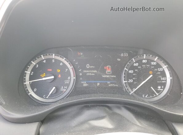 5TDFZRBH6LS041547 2020 TOYOTA HIGHLANDER Silver Instrument cluster view