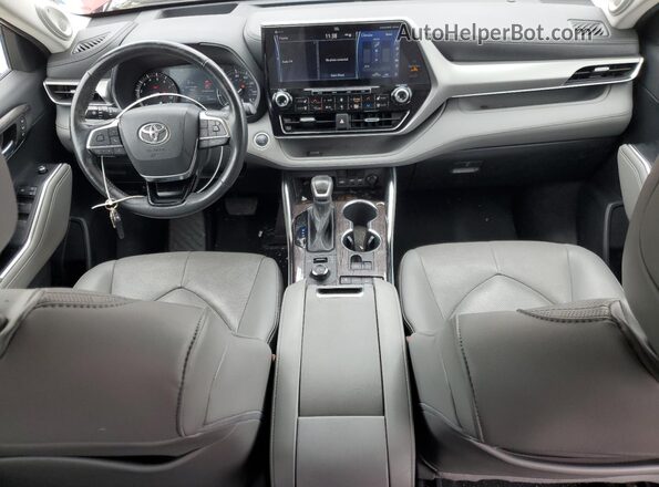 5TDFZRBH6MS098168 2021 TOYOTA HIGHLANDER Maroon Vista del salpicadero