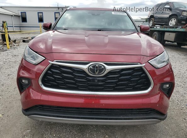 5TDFZRBH6MS098168 2021 TOYOTA HIGHLANDER Maroon Vista frontal