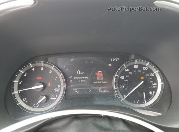 5TDFZRBH6MS098168 2021 TOYOTA HIGHLANDER Maroon Vista del cuadro de instrumentos