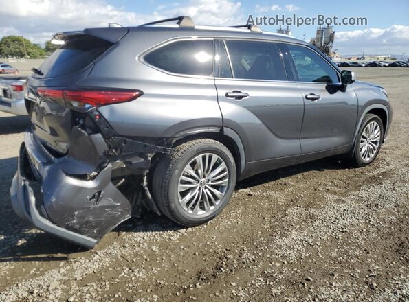 5TDFZRBH7LS046045 2020 TOYOTA HIGHLANDER Gray Trasero derecho