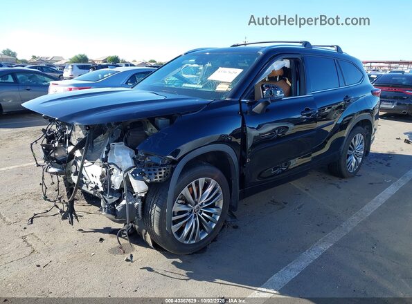 5TDFZRBH7MS134269 2021 TOYOTA HIGHLANDER Black Передня ліва чверть
