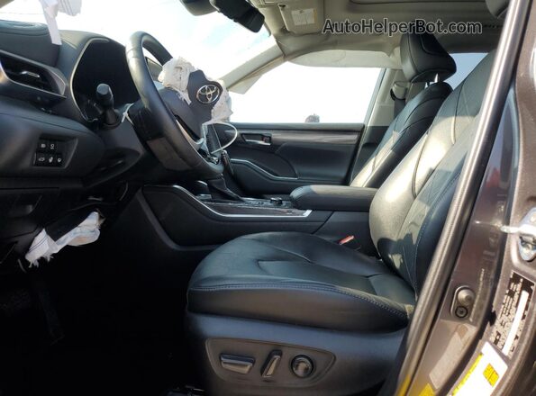 5TDFZRBH7NS232882 2022 TOYOTA HIGHLANDER Gray Вид салону спереду