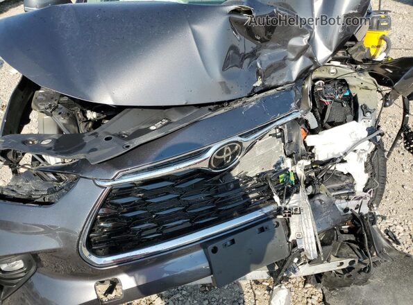 5TDFZRBH7NS232882 2022 TOYOTA HIGHLANDER Gray Вид підкапотного простору