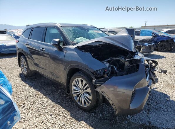 5TDFZRBH7NS232882 2022 TOYOTA HIGHLANDER Gray Передня права чверть