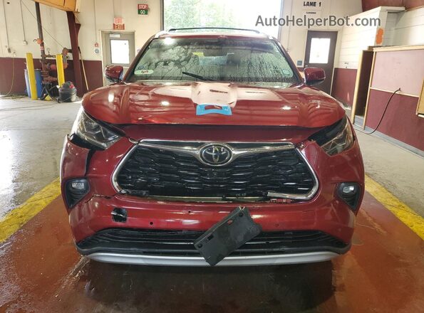 5TDFZRBH8LS029044 2020 TOYOTA HIGHLANDER Красный Панорамный вид салона 360°