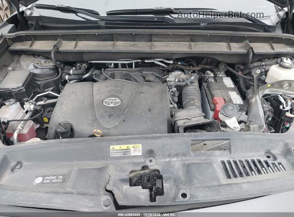 5TDFZRBH8NS166228 2022 TOYOTA HIGHLANDER Gray Вид ззаду