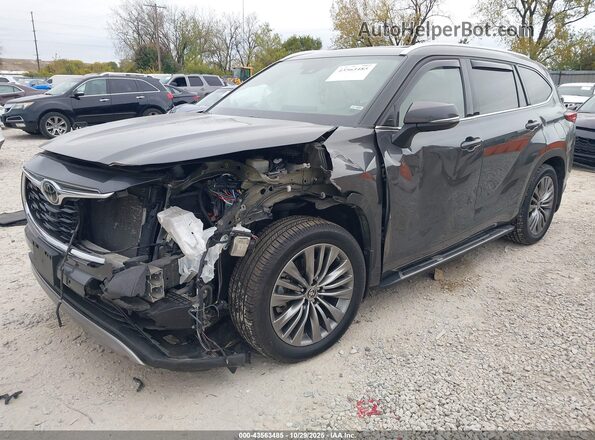 5TDFZRBH8NS166228 2022 TOYOTA HIGHLANDER Gray Передня ліва чверть