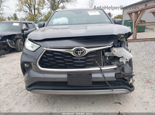 5TDFZRBH8NS166228 2022 TOYOTA HIGHLANDER Gray Вид спереду
