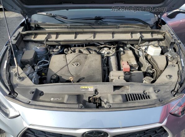 5TDHZRBH2LS022485 2020 TOYOTA LE Blue ძრავის განყოფილების ხედი
