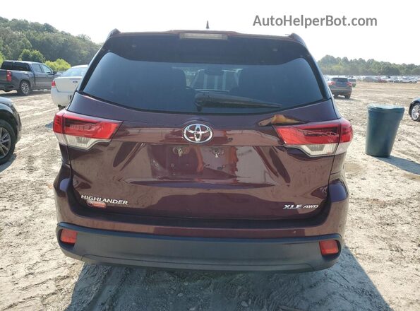 5TDJZRFH8JS837718 2018 TOYOTA HIGHLANDER Burgundy 