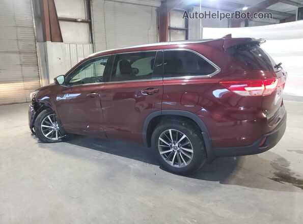 5TDJZRFH9JS911972 2018 TOYOTA HIGHLANDER Burgundy 