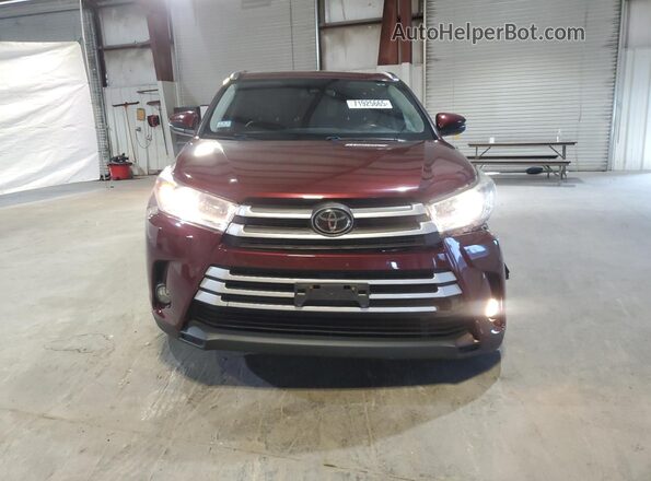 5TDJZRFH9JS911972 2018 TOYOTA HIGHLANDER Burgundy 