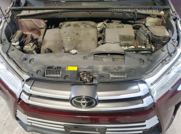 5TDJZRFH9JS911972 2018 TOYOTA HIGHLANDER Burgundy 