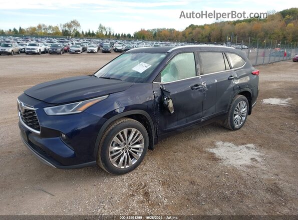 5TDKDRBH6TS595247 2026 TOYOTA HIGHLANDER Blue Vista tres cuartos delantera izquierda