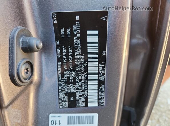 5TDKZ3DC8LS078905 2020 TOYOTA SIENNA Gray 360 interior view