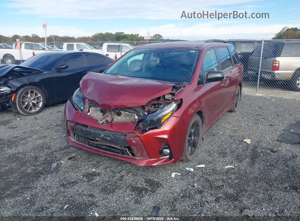 5TDXZ3DC2LS049597 2020 TOYOTA SIENNA Maroon Vista tres cuartos delantera izquierda